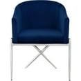 thumbnail image 3 of Meridian Furniture Xavier Navy Velvet Dining Chair, 3 of 7