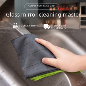 Red Striped Polyester Cleaning Cloth - High Absorbency, Oil-Resistant & Easy-to-Wash for Kitchen, Car Windows & Home Surfaces - Reusable, No Residue Wiping Towel Made in Jiangsu, China