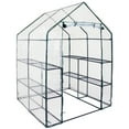 thumbnail image 3 of Sunnydaze 4.5' x 4.5' x 6.5' Outdoor Portable Walk-In Greenhouse with 4 Shelves, Clear Cover, 3 of 10