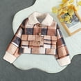 thumbnail image 6 of AherBiu Girls Fleece Winter Clothes Shackets Plaid Jacket Button Lapel Long Sleeve Thermal Warm Coats, 6 of 6