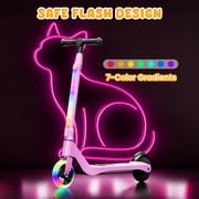 Electric Scooter for Kids – 6 MPH Top Speed, Up to 5 Miles Range, 5.3 Solid Tires & Front Light – Adjustable Height Kick Scooter for Ages 6-12