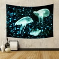 thumbnail image 3 of Pbobriich Jellyfish Tapestry,Fluorescent Blue Green Tapestries Wall Hanging Decor for Bedroom,72Wx63H, 3 of 5