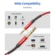 thumbnail image 5 of Cable de audio JSAUX de 6,35 mm 1/4 macho a 3,5 mm 1/8 macho, 6 m, rojo, 5 of 7