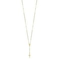 thumbnail image 3 of Auriga 14k Tri-Color Gold Faceted Beads Rosary Necklace 24inch for Women, 3 of 6