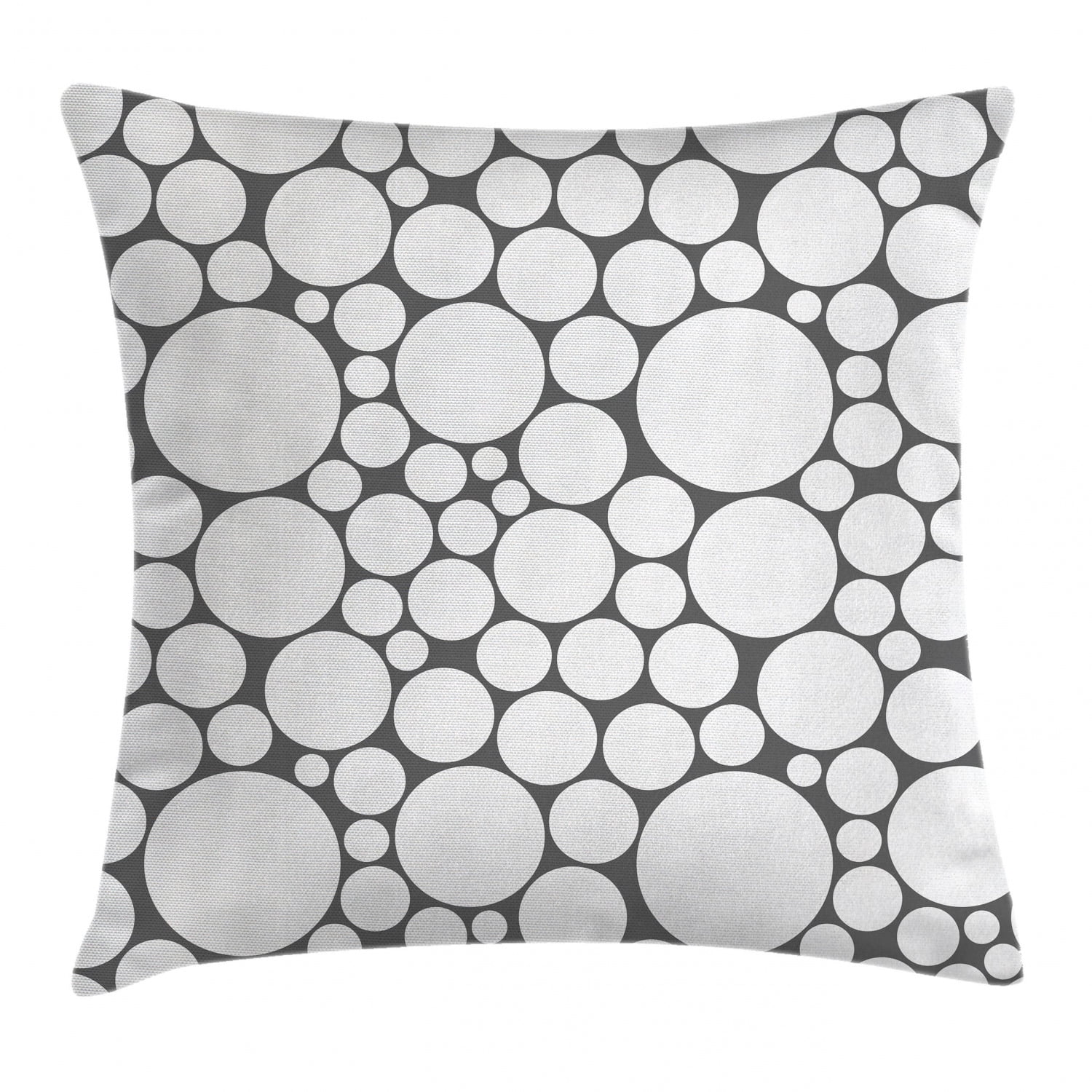 Geometric Circle Throw Pillow Cushion Cover, Retro Pattern with Large