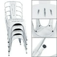 thumbnail image 6 of Walnew Metal Bistro Stacking Chairs, Distressed White (Set of 4), 6 of 6