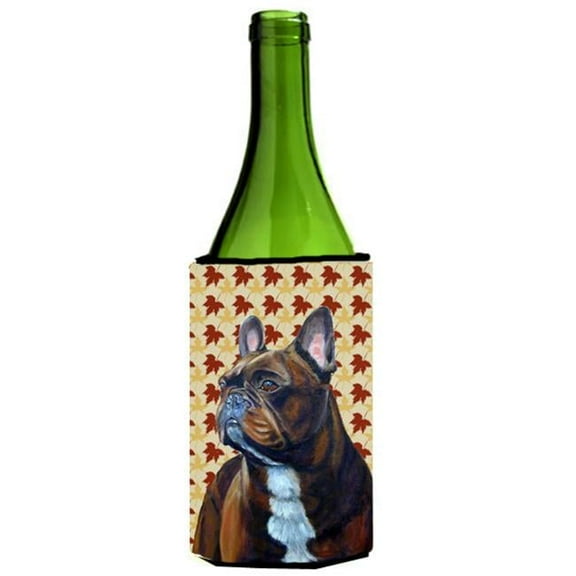 French Bulldog Fall Leaves Portrait Wine Bottle Hugger - 24 oz.