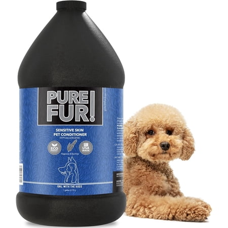 Pure Fur! by Girl With The Dogs - Made in USA - Sensitive Skin Pet Conditioner, 1 Gallon