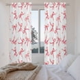 thumbnail image 4 of Pink Bow Ribbon Kitchen Curtains, Vintage Modern Art Bowknot Light Filtering Window Curtain Panels, 2Pcs Rod Pocket Window Treatments Set for Living Room Bathroom Bedroom 52x72 Inches, 4 of 9