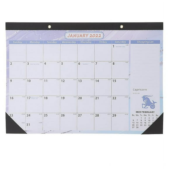 1 calendario de edición en inglés 2022.