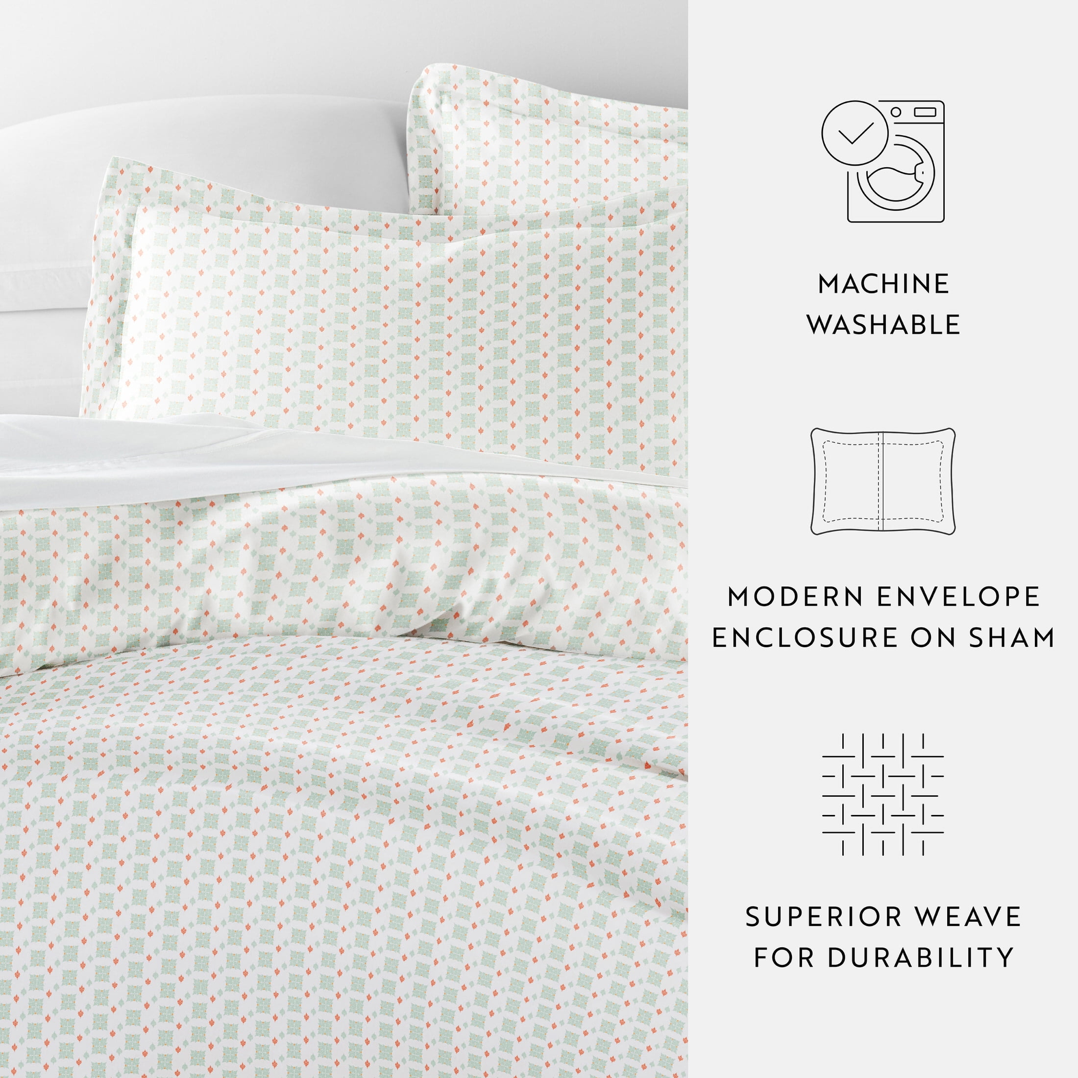 Duvet Cover Set - Ultra Soft & Breathable - Aqua Microfiber for Twin Size Bedding by Comfort Canopy