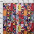 thumbnail image 3 of oneOone Polyester Spandex Red Fabric Asian Mix Floral Craft Projects Decor Fabric Printed By The Yard 56 Inch Wide, 3 of 4