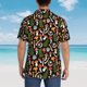 thumbnail image 4 of Balery Mushrooms Camisas hawaianas de manga corta para hombre, camisas playeras de corte holgado, camisas de vacaciones con botones,Medium, 4 of 7