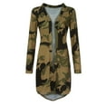 thumbnail image 4 of AOOCHASLIY 2023 Women Tops Womens Ladies Long Cardigan Camouflage Long Sleeve Coat Outerwear, 4 of 5