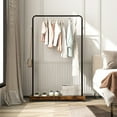 thumbnail image 2 of Costway Industrial Pipe Rolling Garment Rack Heavy Duty Clothing Rack with Hooks & Shelf, 2 of 10
