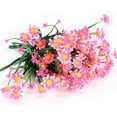 thumbnail image 6 of Artificial Daisies Flowers Outdoor UV Resistant 4 Bundles Fake Greenery Faux Plants Shrubs Bushes for Indoor Outside Decor(Pink), 6 of 8