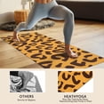 thumbnail image 4 of Yellow and Black Of Leopard Print Hot Yoga Mat Towel Non Slip for Hot Yoga - Quick-Drying Yoga Mat Cover with 4 Corner Pockets with Travel Bag - Hot Yoga Towel Non Slip 70"x26", 4 of 6
