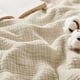 thumbnail image 1 of Manta Bedsure de muselina, 100% algodón, 125 x 180 cm, color beige, 1 of 6