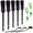 black-10pcs, variant on 10-Piece Blue Multi-Functional Car Detailing Brush Set, contains 5 cleaning brushes, 3 wire brushes and 2 air vent brushes for interior, exterior, engine and leather cleaning