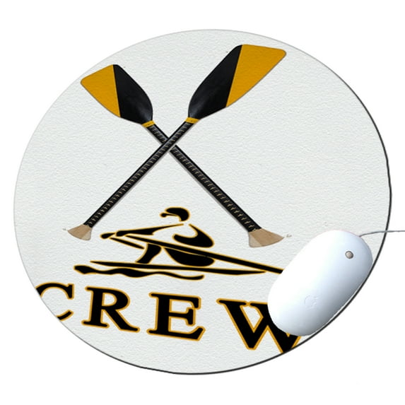 KuzmarK Round Mousepad / Hot Pad / Trivet - Crew