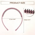 thumbnail image 6 of Unique Bargains 4 Pcs Teeth Comb Headband Solid Color Tooth Comb Hair Hoop for Women Hair Accessories Pink Beige, 6 of 7