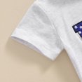 thumbnail image 6 of Okbabeha Toddler Baby Boys 4th of July Outfits Shorts Sets 3 6 9 12 18Months 2t 3t Letter Embroidery Tops+Star Stripe Shorts, 6 of 7