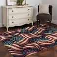 thumbnail image 3 of Area Rugs 2.7'x5', Independence Day Carpet for Living Room Bedroom Dining Room, Red Blue USA Flag Retro Patriotic Stars Stripes Throw Kitchen Rugs Non Slip Washable Rectangle Indoor Outdoor Rugs, 3 of 8