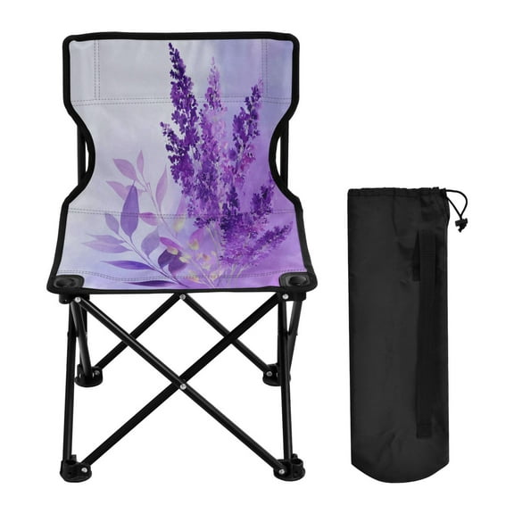 Folding Chair Camping Chair For Camping Picnicking Outdoor Beach and Travel Watercolor Lavender Clip Art