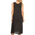 thumbnail image 2 of Sakkas Ilaria Women's Midi Sleeveless Casual Loose Flare Print Dress Caftan Pocket - TD42-803-Black - One Size, 2 of 5