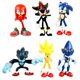 thumbnail image 1 of Figuras de acción de PVC para niños, Set de Mini figuras de personajes de 6 piezas, Sonic, Hedgehog, Shadow Tail, modelo de muñecos, regalo de cumpleaños de 6-7cm"1" Fivean Toy model, 1 of 2