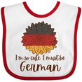 thumbnail image 3 of Inktastic I'm So Cute, I Must be German Sunflower Boys or Girls Baby Bib, 3 of 4