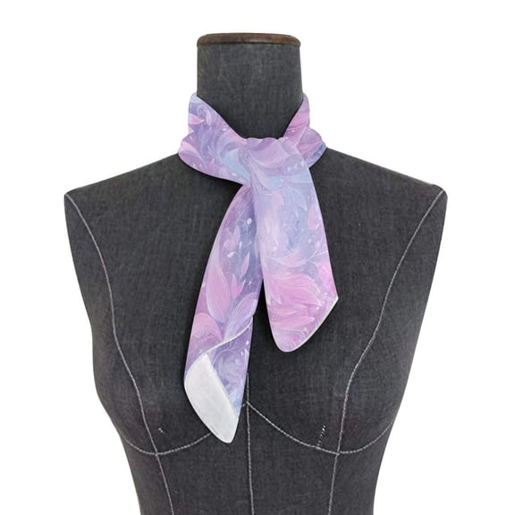 Square Scarf 24x24 Inch Ethereal Starry Leaves Silky Satin Sun Protection Neck Scarf for Women Multi-Purpose Head Wrap Bandana for Hair Bag Decoration
