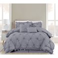 thumbnail image 2 of Casa Platino Couette Plissée Pincée 7 Pièces - Gris Très Grand/argenté, 2 of 2