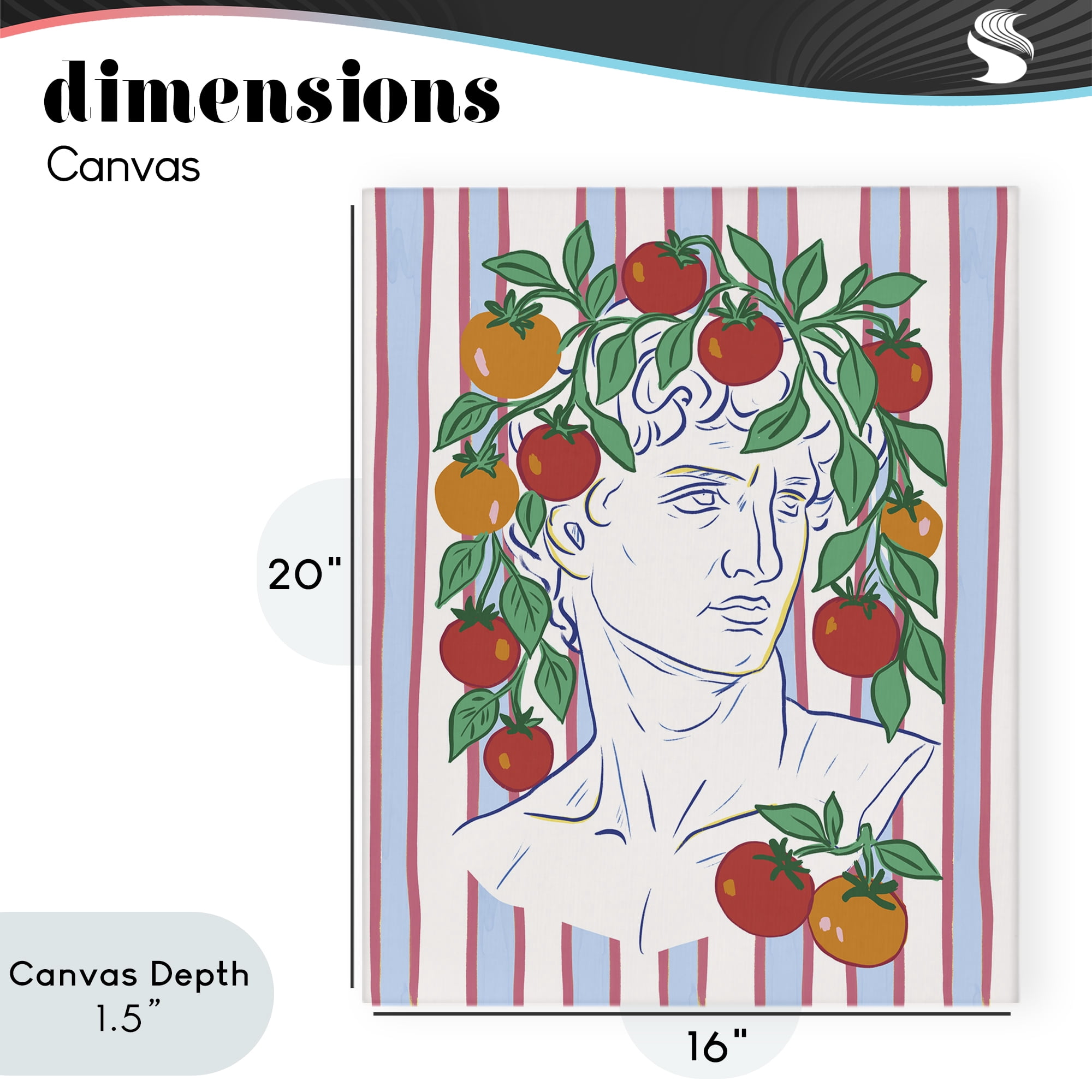 Stupell Industries La Rossa Sculpture Face Canvas Wall Art, design by Radhika Modi