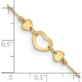 thumbnail image 3 of 14K Yellow Gold Polished Heart With 10In Plus .75In Ext. Anklet Made In Italy ank288-10, 3 of 5