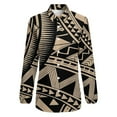 thumbnail image 4 of Polynesian Samoan Tattoo Black Tan Design Long Sleeve Blouse Woman Streetwear Casual Shirts Summer Oversize Woman Streetwear Clothing Birthday Present, 4 of 7
