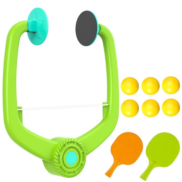 Juego de pelota para puerta, entrenador de tenis doméstico, estilo colgante ajustable para puerta, viene con pelotas, ideal para el ejercicio diario y la mejora de la coordinación