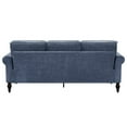 thumbnail image 3 of Furniture of America Elm Chenille Upholstered Blue Sofa and Care Kit, 3 of 17