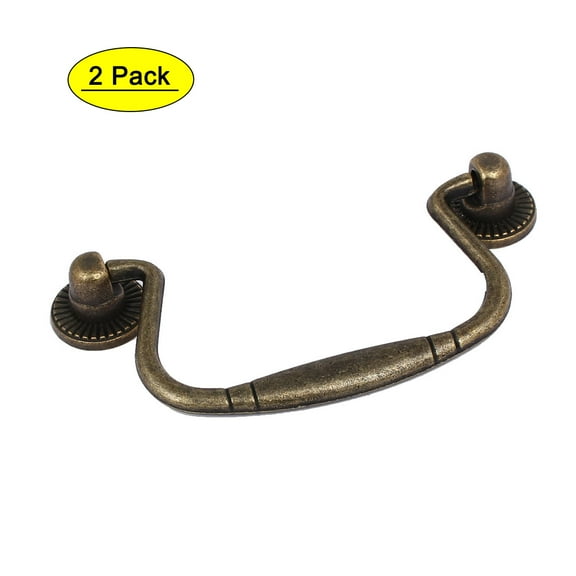 Uxcell Door Metal Retro Style Pull Handle 0.14" Hole Diameter 2 Pack