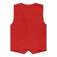thumbnail image 6 of VNKIDY Boys Vest Kids Solid Color Formal Waistcoat Classic Button Front Design Pockets For Dress Up Special Occasions Trendy Top Red 9-10 Years, 6 of 6