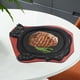 thumbnail image 5 of Plato para servir parrilla, plato para carne, plancha chisporroteante, sartén antiadherente en forma de para cocina, 5 of 7