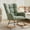 Green, variant on Comfy Rocking Chair for Nursery or Bedroom Upholstered Glider with Side Pocket, Ergonomic Backrest, and Soft Armrests – Ideal Accent Chair for Reading, Relaxing(Brown)