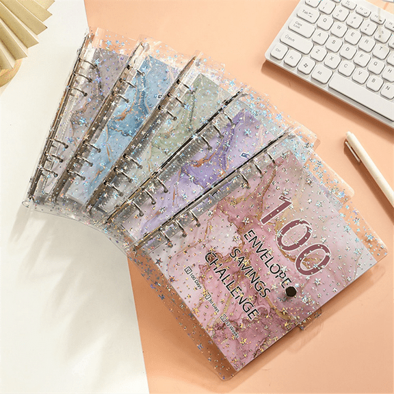 100 Envelope Challenge Binder Savings for Save 5050 with Cash Envelopes Budget Planning Pink