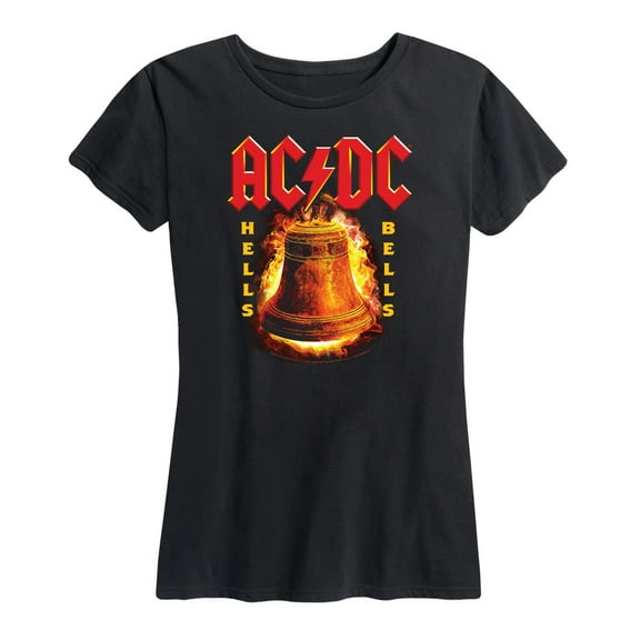 ACDC - Hells Bells Flames - Women's Short Sleeve Graphic T-Shirt