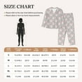thumbnail image 3 of KLL Beautiful Rabbit1 Print Women's Long Sleeve Pajamas with Pants Sleepwear Loungewear 2 Set-XX-Large, 3 of 7