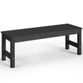 thumbnail image 5 of Outdoor Bench, Two Person Poly Lumber Porch Bench, Weatherproof Garden Bench That Never Rot and Fade, All-Weather Patio Bench Suit for Garden, Porch, and Park(Black), 5 of 6