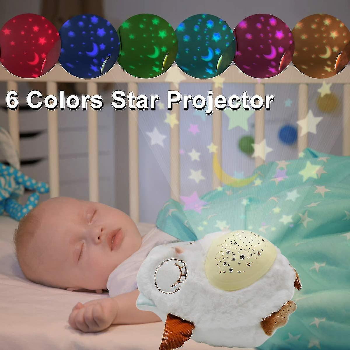 Baby Sleep Soother With Night Light Star Projector And Music