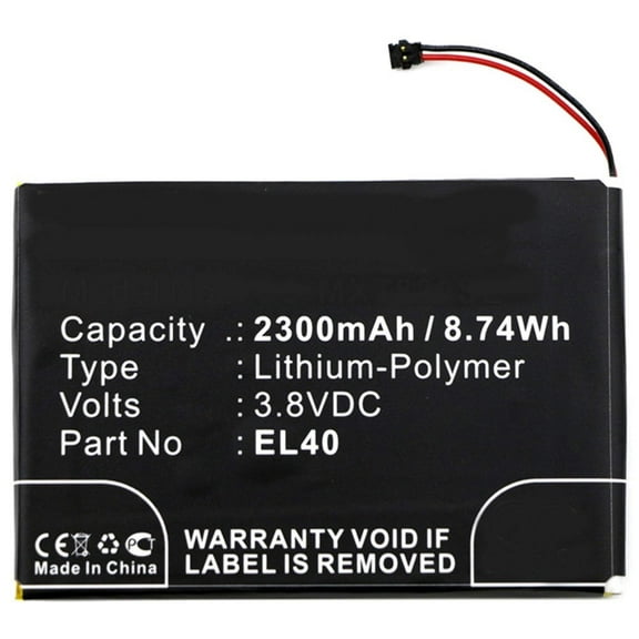 Batteries N Accessories BNA-WB-P3466 Cell Phone Battery - Li-Pol, 3.8V, 2300 mAh, Ultra High Capacity Battery - Replacement for Motorola EL40 Battery