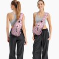 thumbnail image 2 of Watermelon Lovers Sling Backpack with Tropical Summer Fruit Pattern, Cute Watermelon Print Crossbody Daypack, Aesthetic Sunshine Beach Design, Lightweight Adjustable Strap, 2 of 5