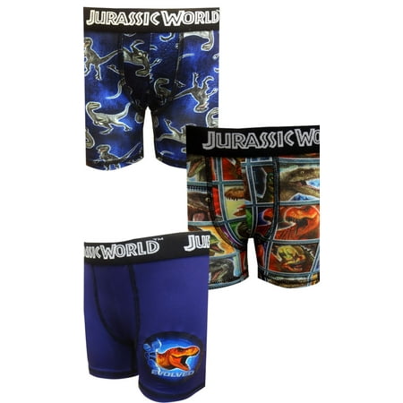 Jurassic World Dinosaur 3 Pack Boxer Briefs (Best Kid Boxer In The World)